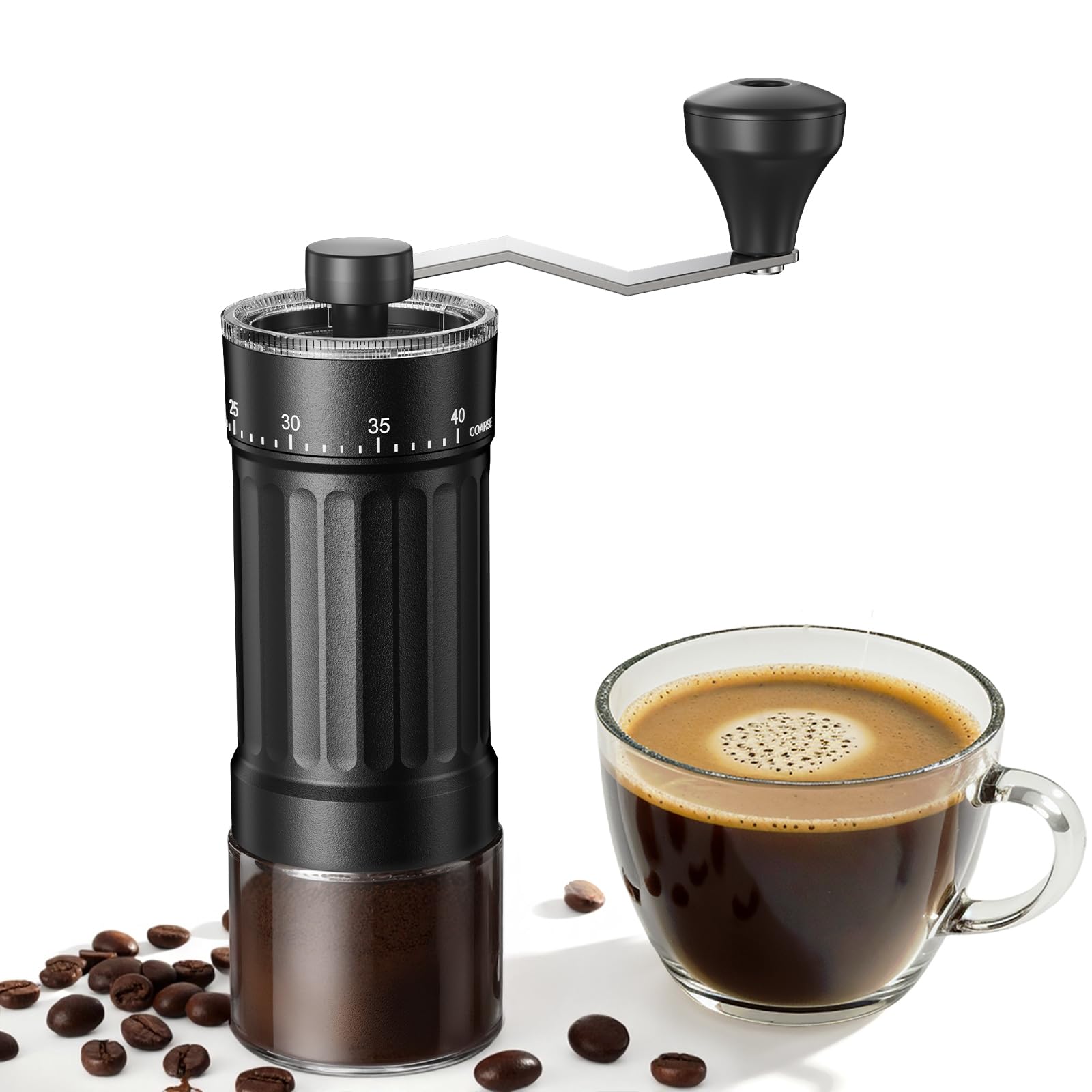 Large Manual Coffee Grinder – 60g, 40 Grind Settings