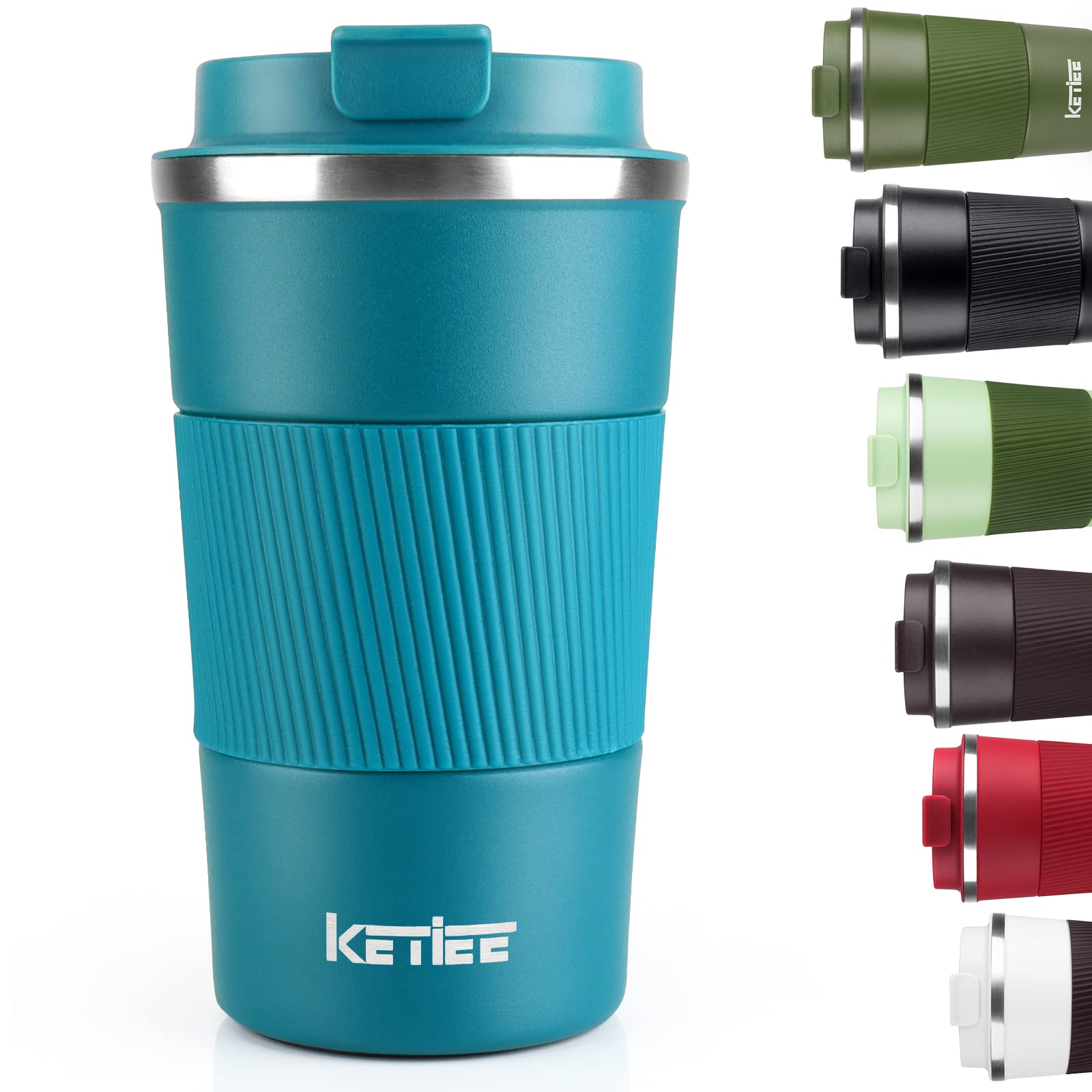 KETIEE Vacuum Insulated Travel Mug 380ml – Grass Green