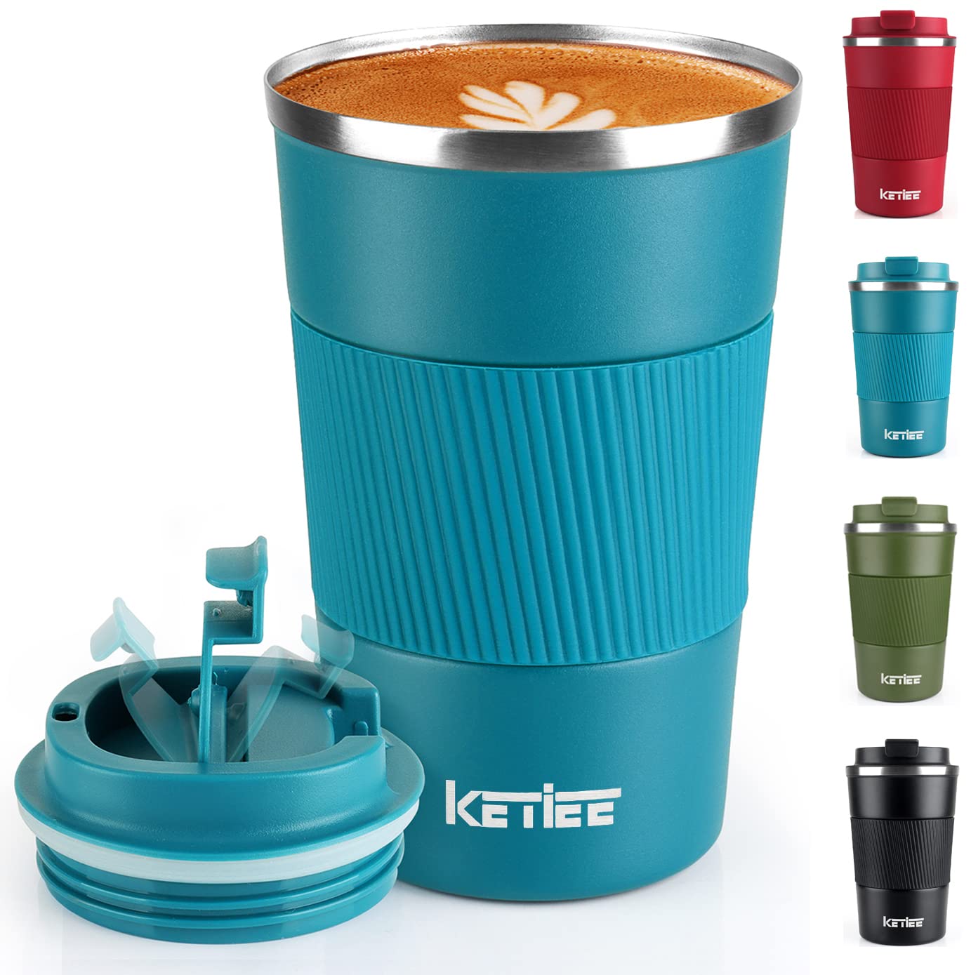 KETIEE Vacuum Insulated Travel Mug 380ml – Grass Green