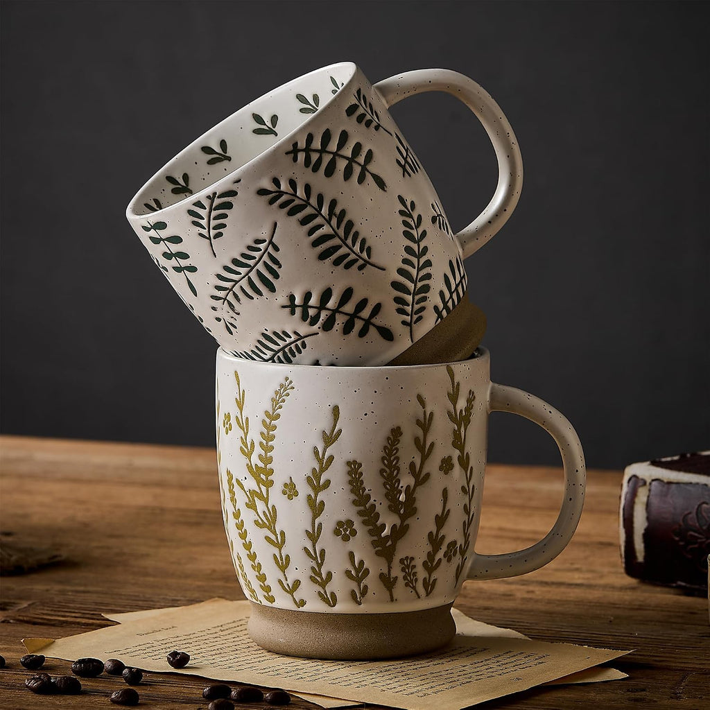 Swuut Rustic Ceramic Coffee Mugs – 18oz