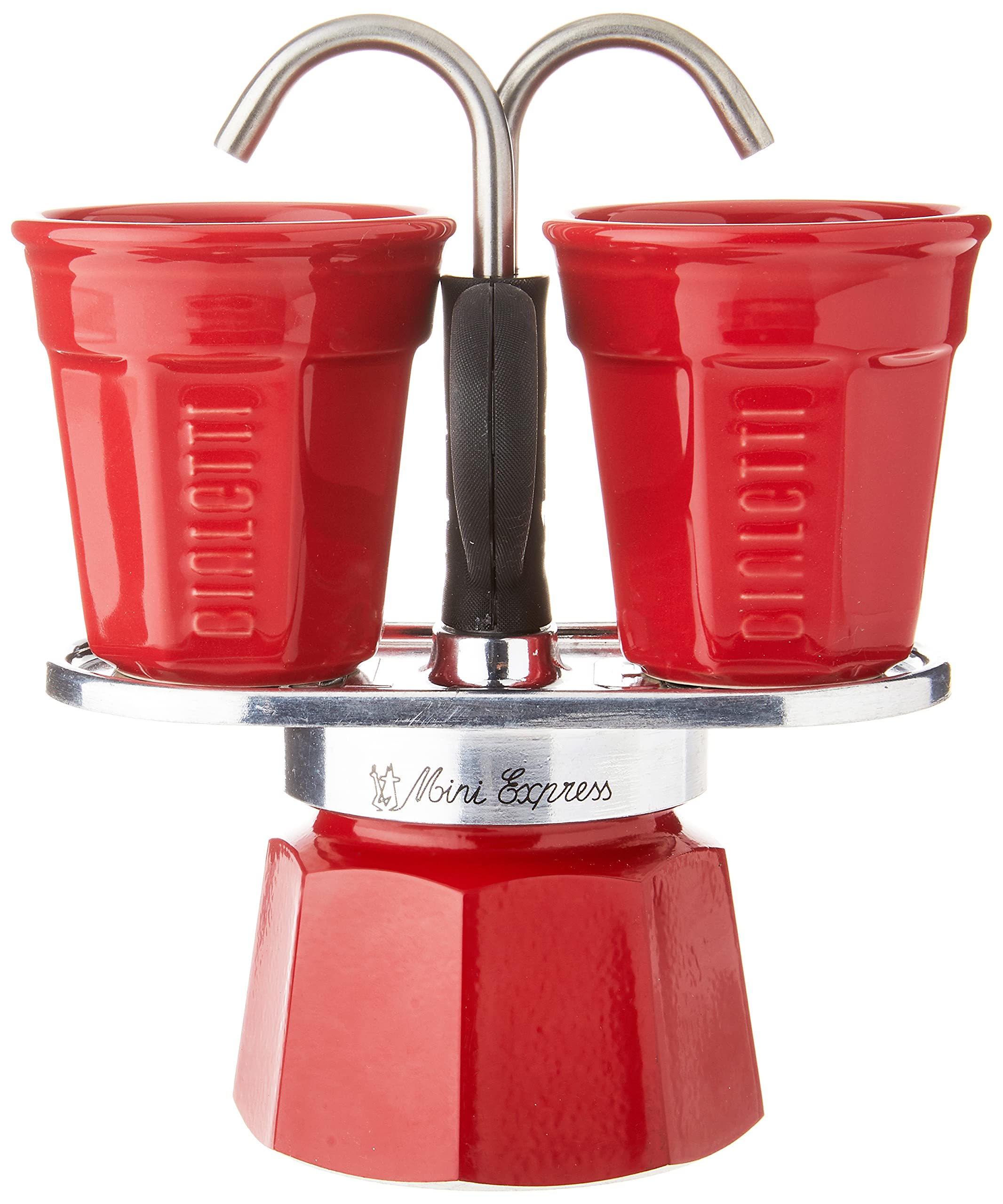 Bialetti Moka Express – Aluminium Coffee Maker, Red