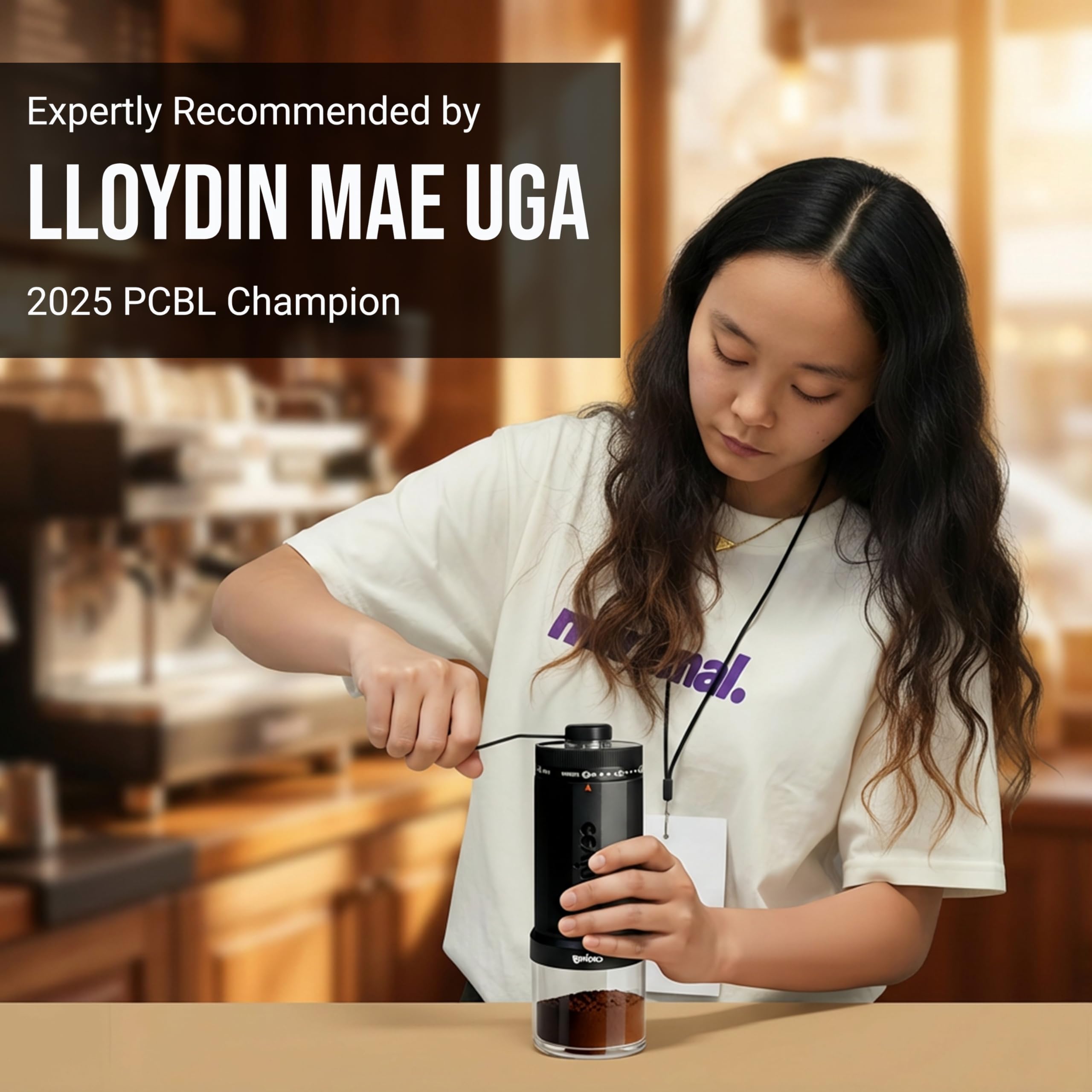 Large Capacity Manual Coffee Grinder – 60g Hand Grinder with 40 Grind Settings | Travel Coffee Gear