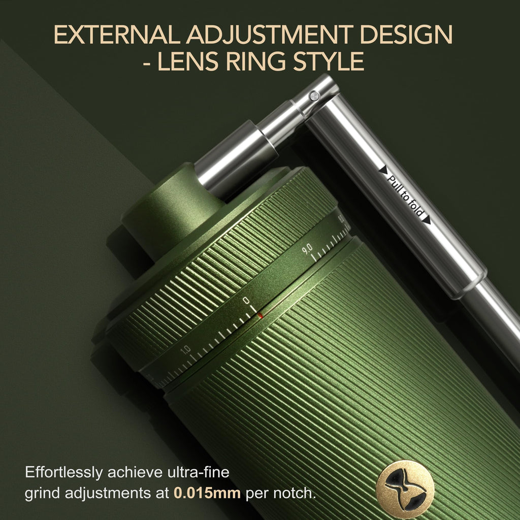 TIMEMORE Chestnut C3S Pro Manual Coffee Grinder, Premium Integrated All-Metal Design, Portable Hand Coffee Grinder with Foldable Handle, Suitable for Espresso to French Press, Black