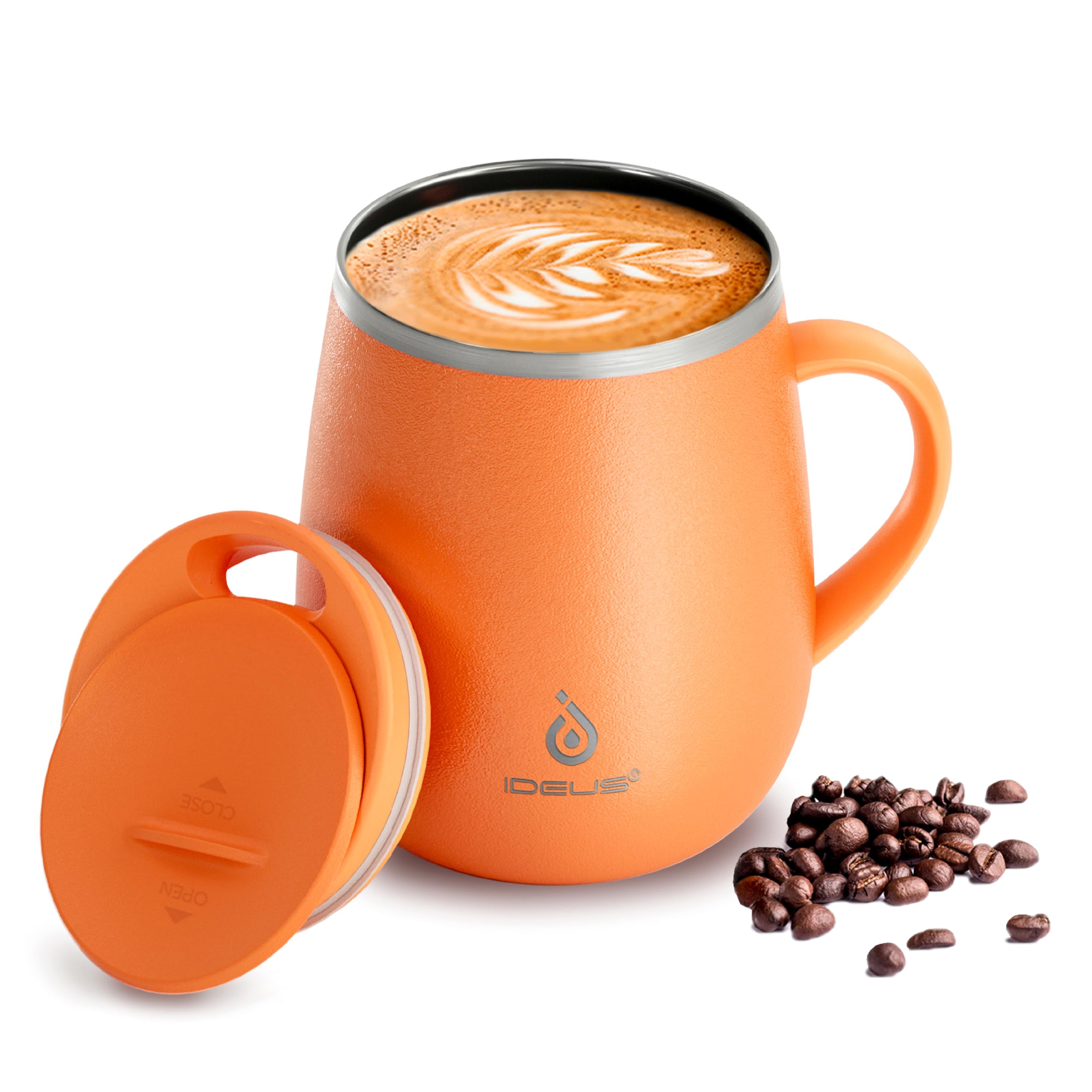 Ideus 16oz Insulated Coffee Mug with Handle – Leopard Black