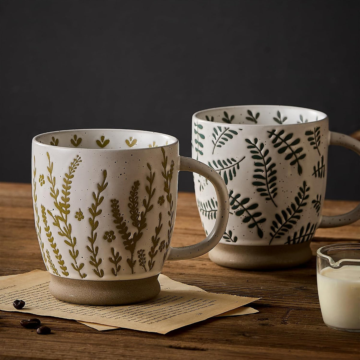 Swuut Rustic Ceramic Coffee Mugs – 18oz