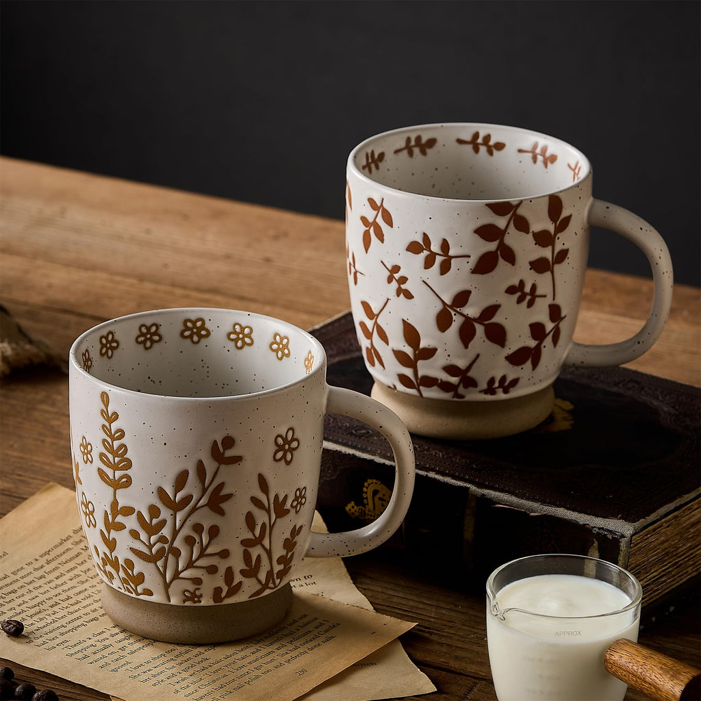 Swuut Rustic Ceramic Coffee Mugs – 18oz