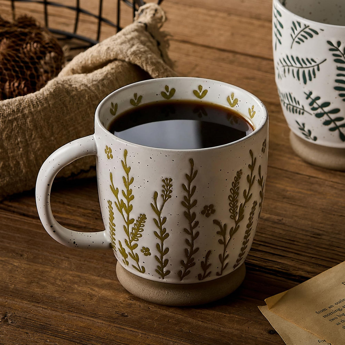 Swuut Rustic Ceramic Coffee Mugs – 18oz