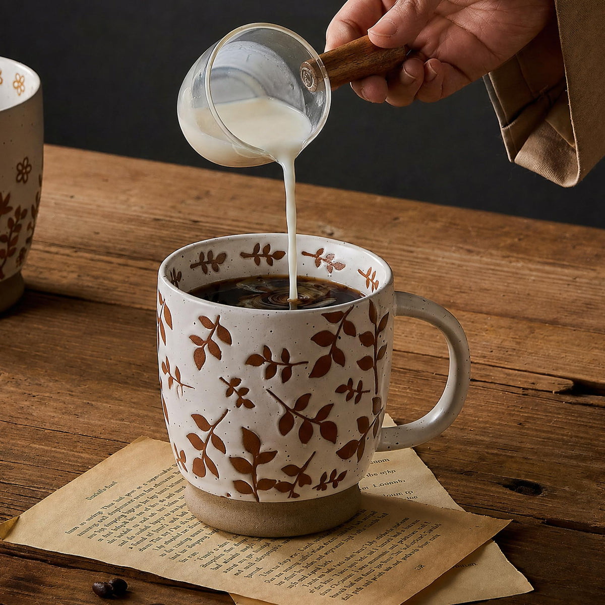 Swuut Rustic Ceramic Coffee Mugs – 18oz