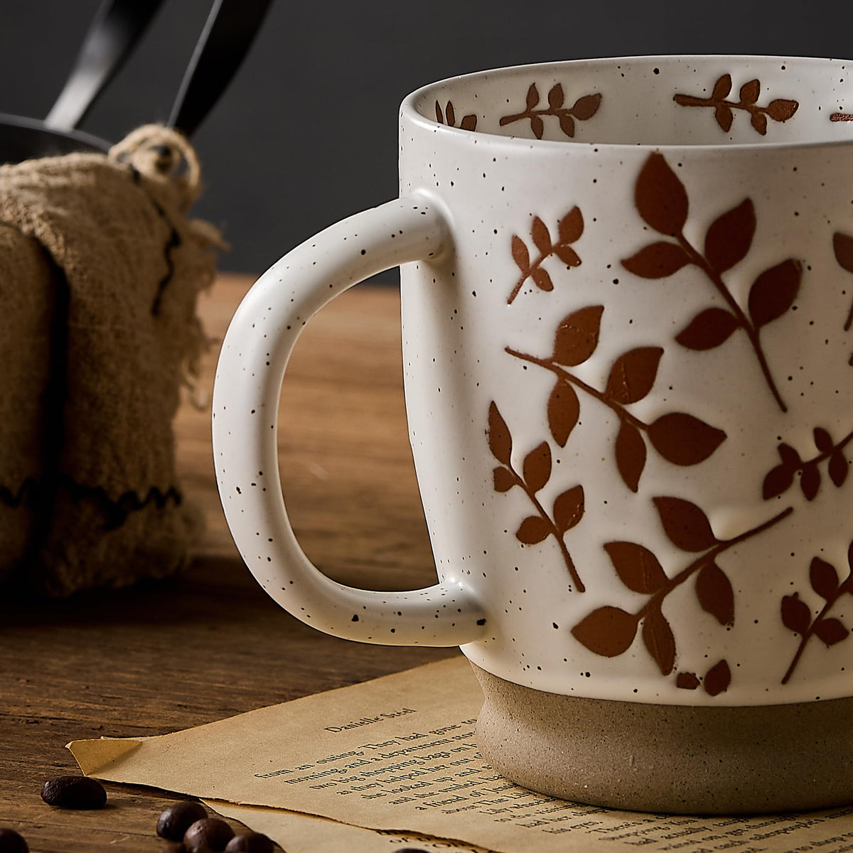 Swuut Rustic Ceramic Coffee Mugs – 18oz