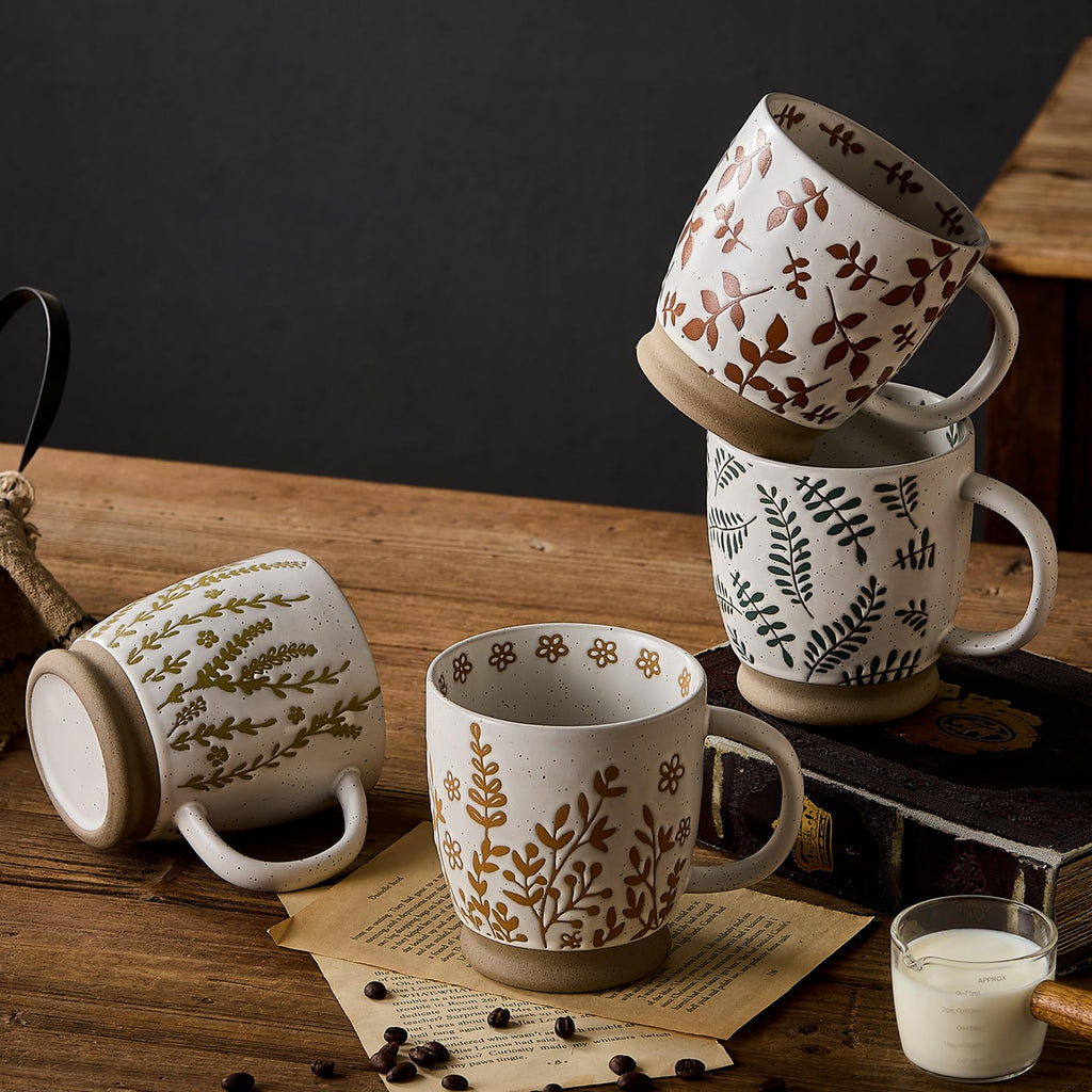 Swuut Rustic Ceramic Coffee Mugs – 18oz