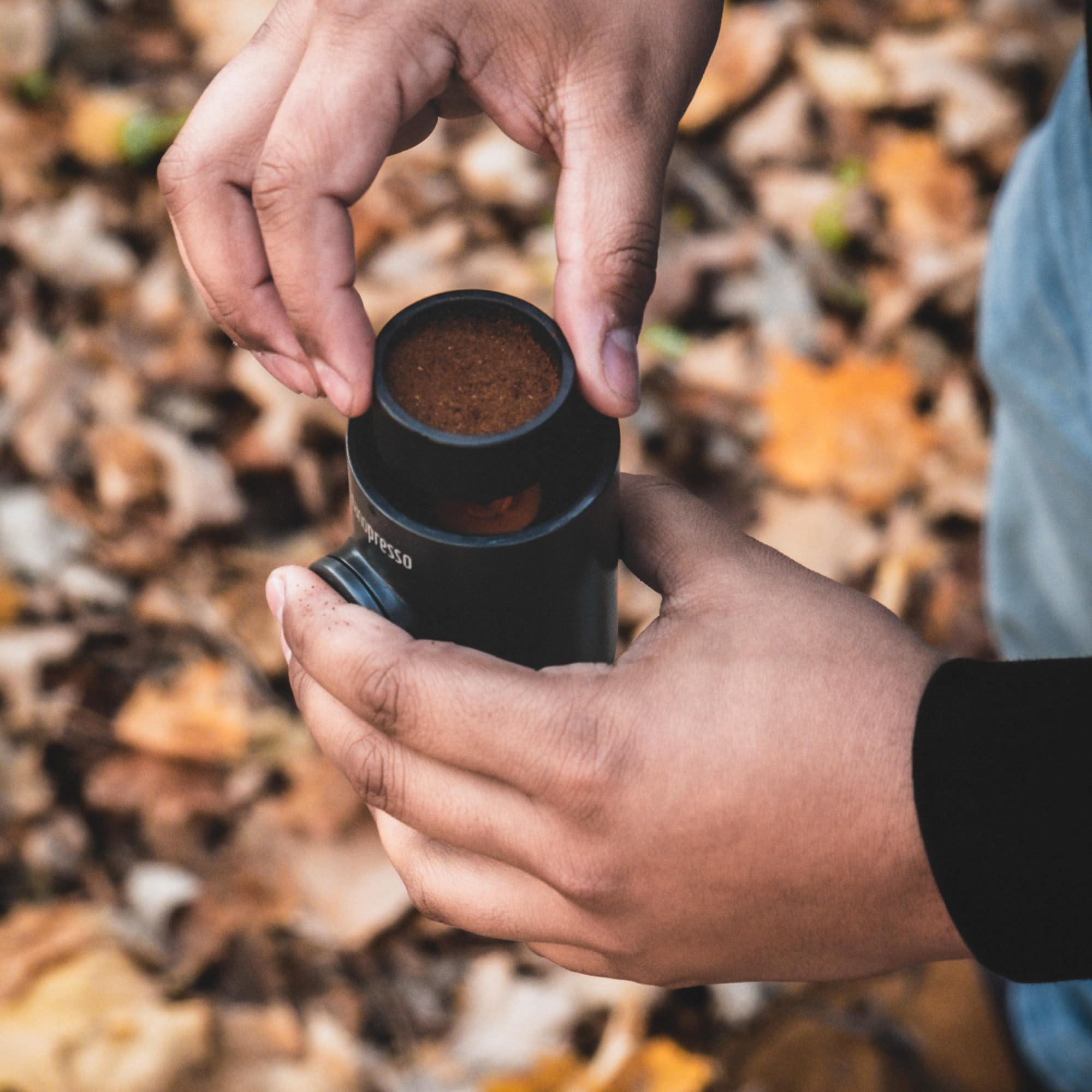 WACACO Nanopresso Portable Espresso Maker, Upgrade Version of Minipresso, 18 Bar Pressure, Yellow Patrol Edition, Small Travel Coffee Maker, Manually Operated, Compatible with Ground Coffee