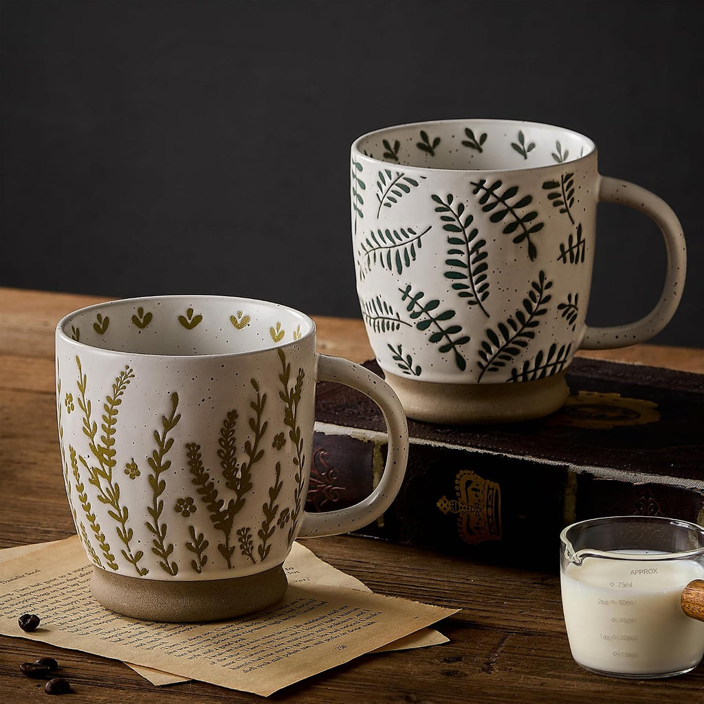 Swuut Rustic Ceramic Coffee Mugs – 18oz