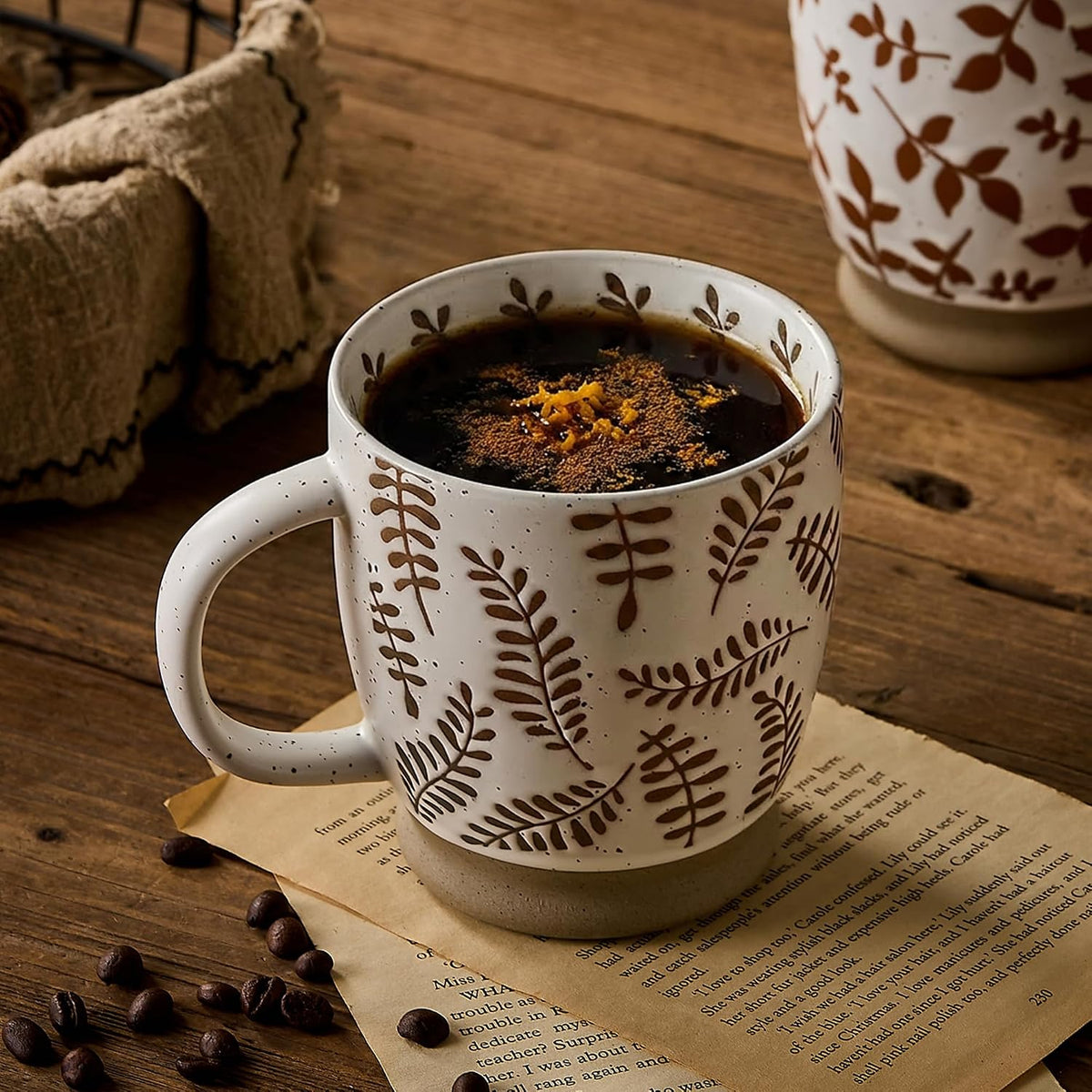 Swuut Rustic Ceramic Coffee Mugs – 18oz