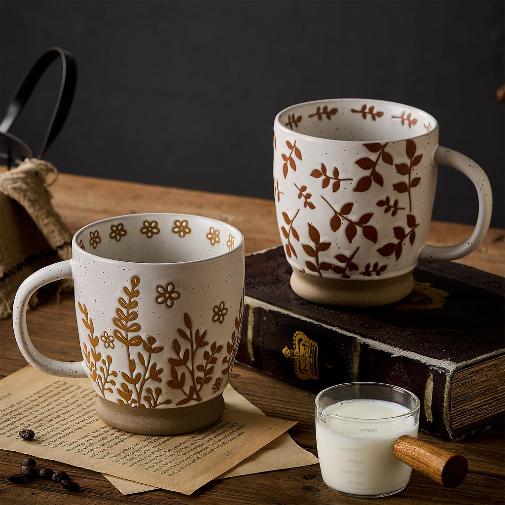 Swuut Rustic Ceramic Coffee Mugs – 18oz