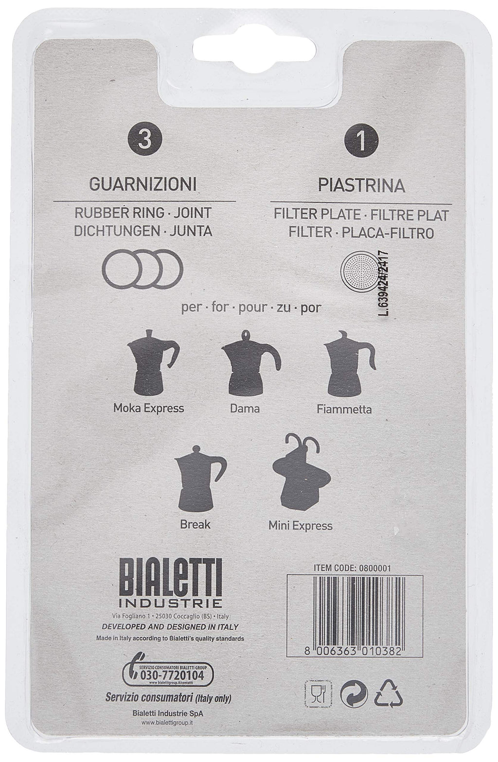 Bialetti Moka Express Aluminium Stovetop Coffee Maker (2 Cup), 8x11x11 cm, Silver
