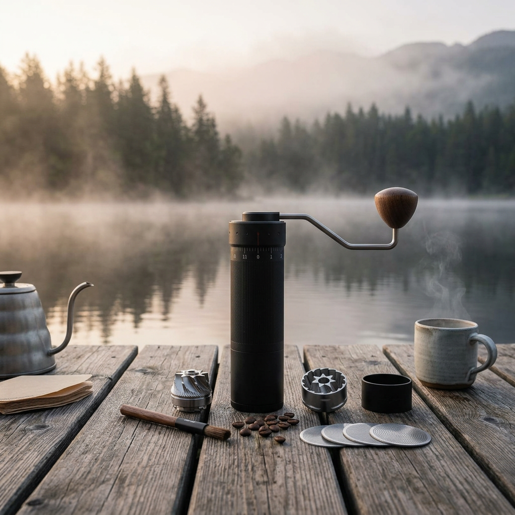 MHW-3BOMBER Manual Coffee Grinder | 0.016mm/Click Conical Burr | Adjustable Grind | Stainless Steel Barista Tool
