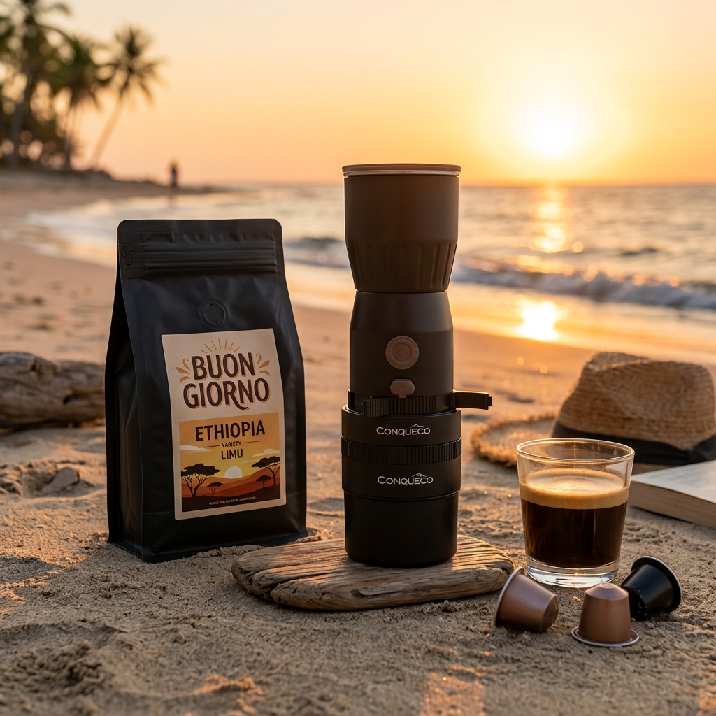 CONQUECO Mini Portable Espresso Machine – 160ml