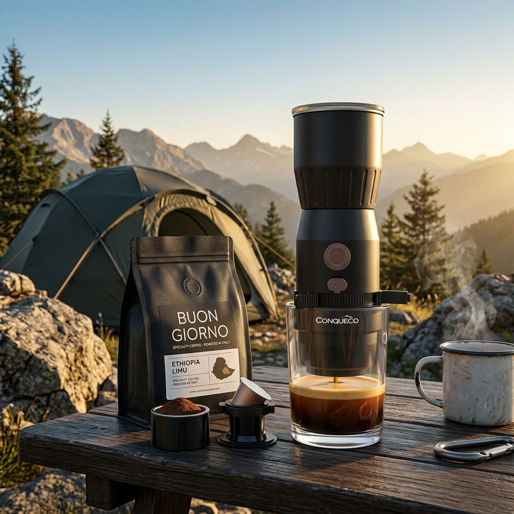 CONQUECO Mini Portable Espresso Machine – 160ml