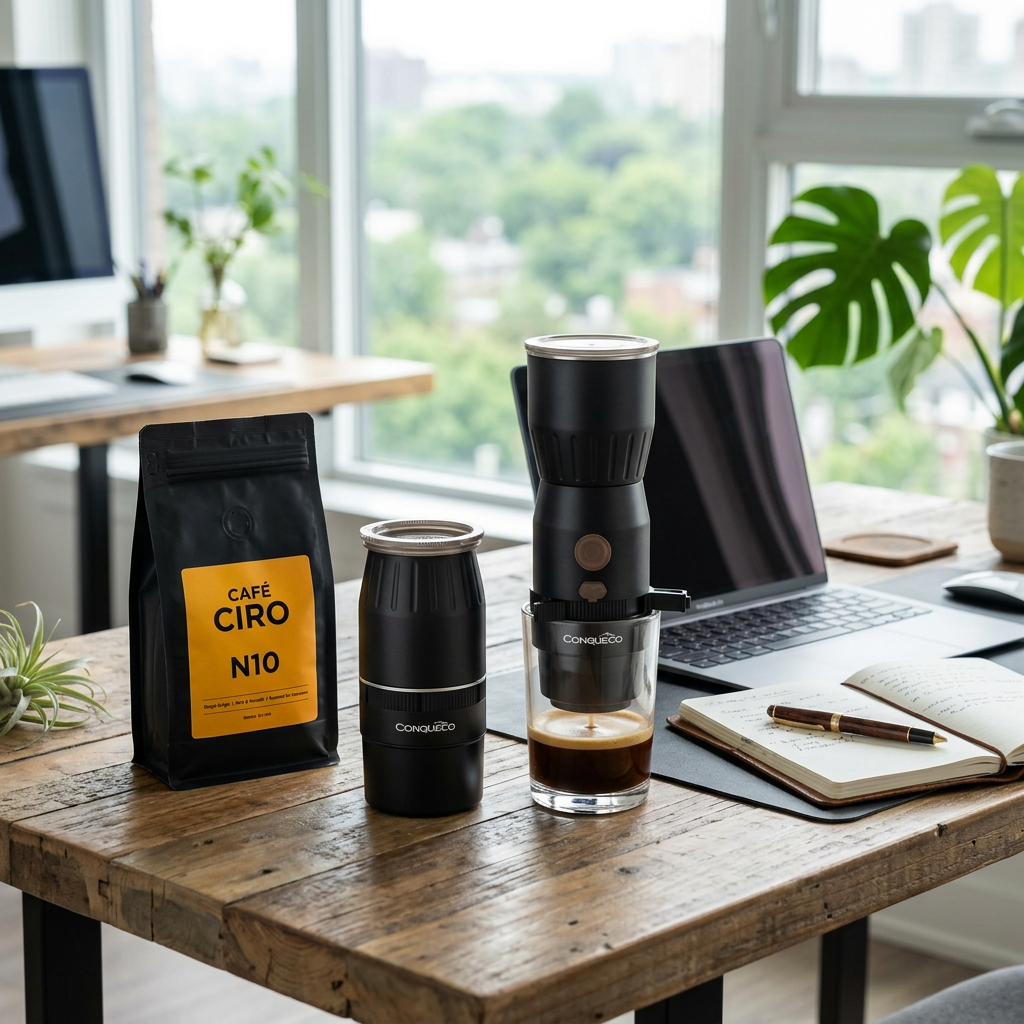 CONQUECO Mini Portable Espresso Machine – 160ml
