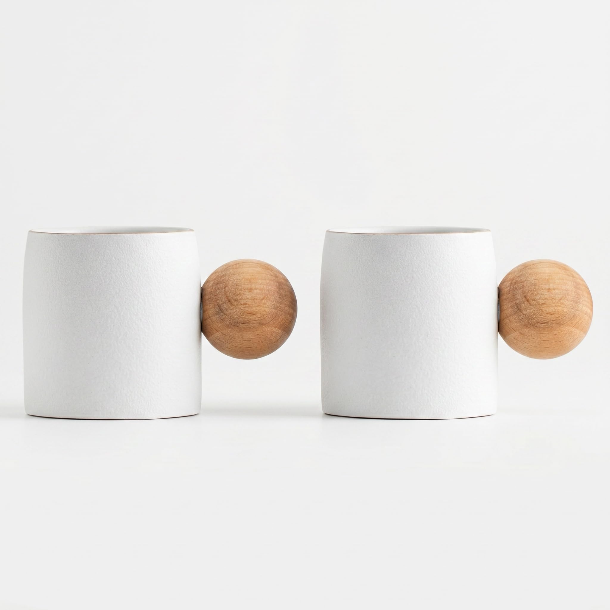 with round wooden handles, shown side by side on a clean white background.