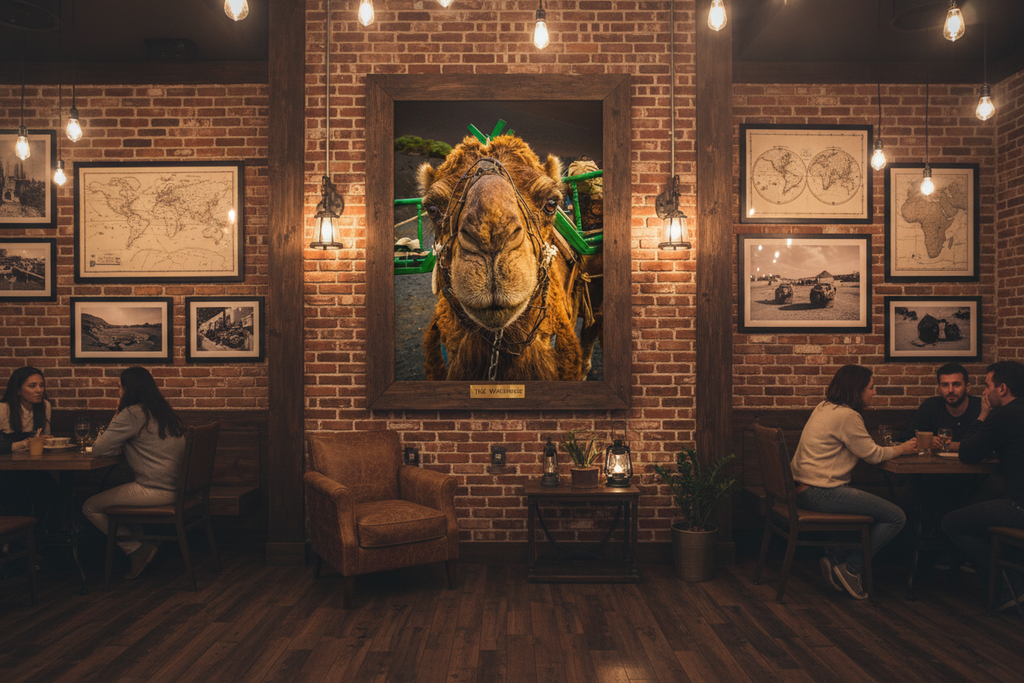 Camel Portrait – Café Mockup