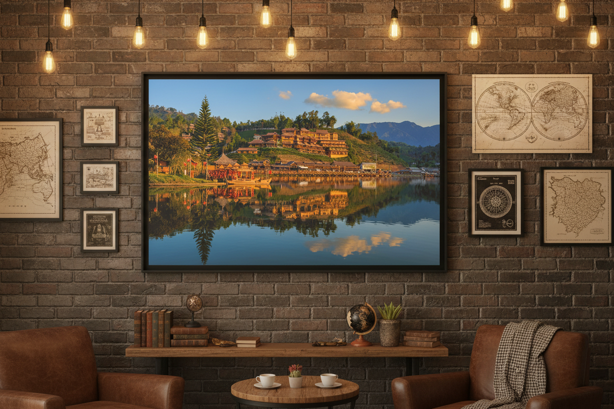Golden Reflections – Thailand – Café Mockup
