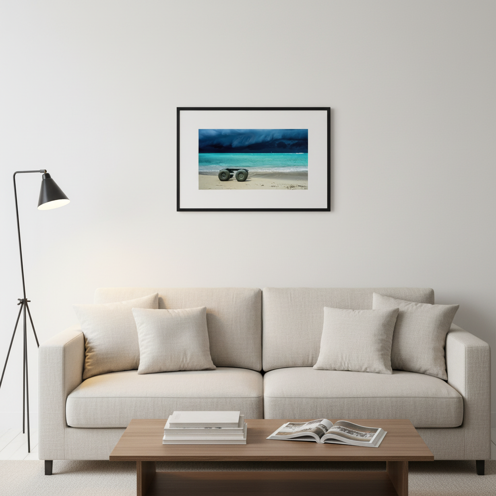 Aruba framed photography print lifestyle mockup
