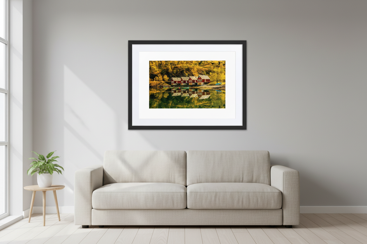 Norwegian Fjord — Living Room Mockup