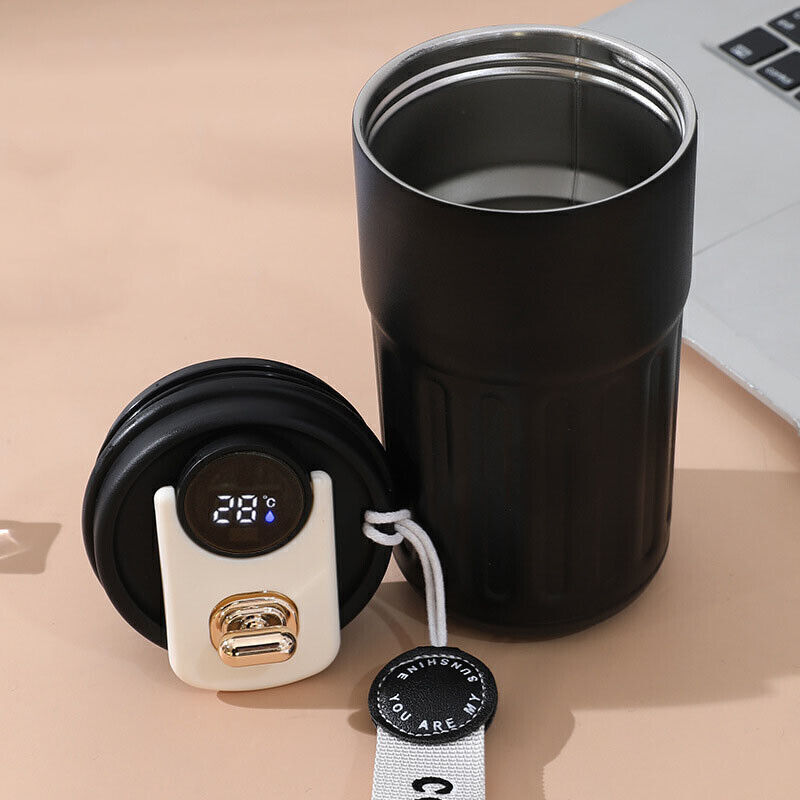 Smart Leakproof Insulated Thermal Travel Stainless Steel Coffee Mug Cup Flask UK