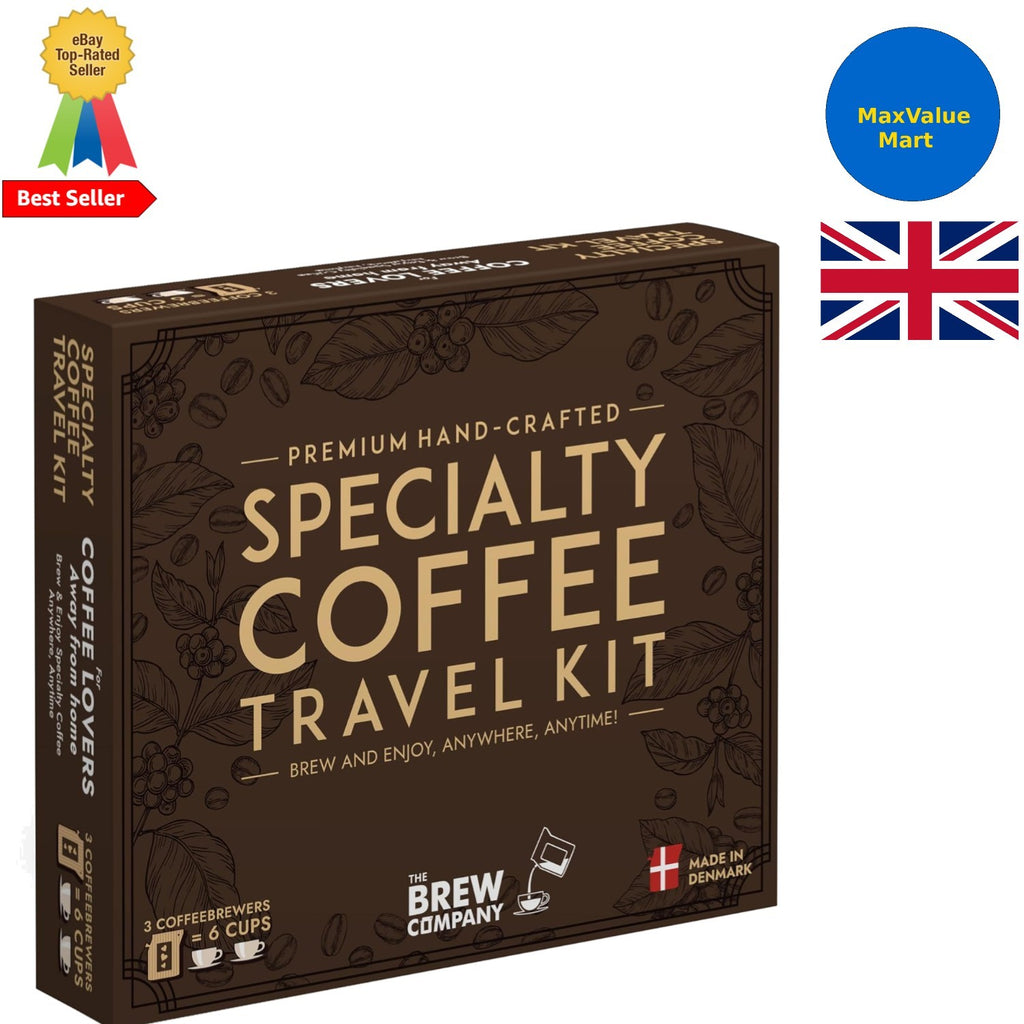Compact Coffee Travel Set with 3 Hand-Roasted Organic Blends - Anytime Enjoyment