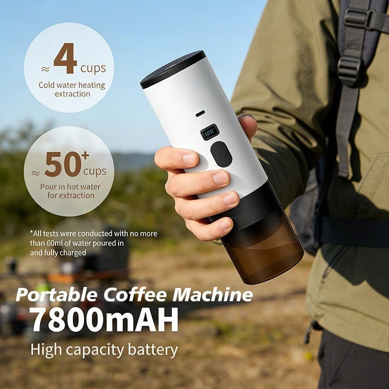 3-in-1 Portable Wireless Espresso Coffee Maker Travel Machine For Car & Home New