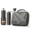 Portable Espresso Maker Kit Manual Coffee Grinder Travel Case Outdoor Set