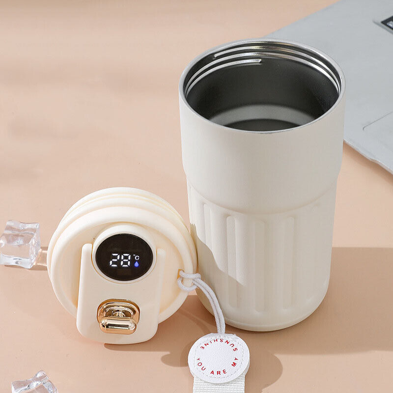 Smart Leakproof Insulated Thermal Travel Stainless Steel Coffee Mug Cup Flask UK