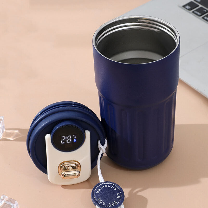 Smart Leakproof Insulated Thermal Travel Stainless Steel Coffee Mug Cup Flask UK