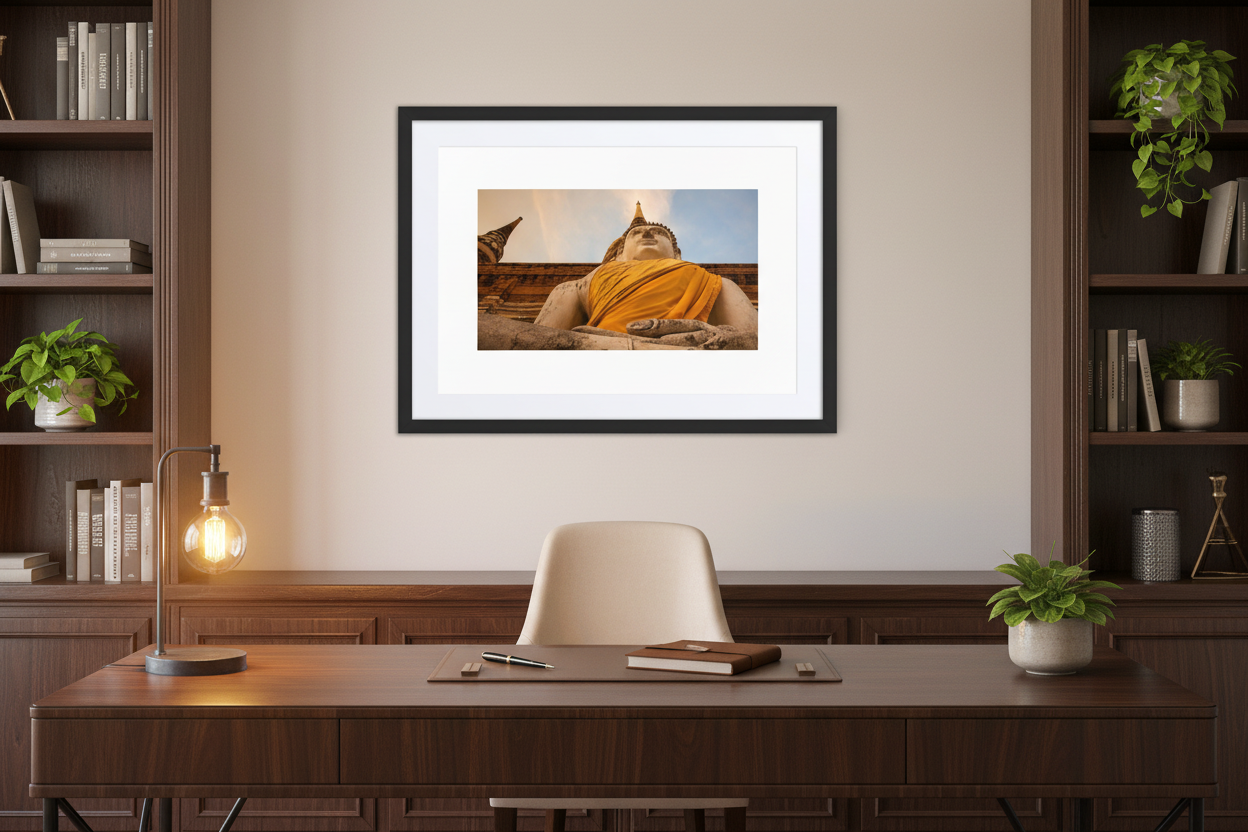Thai Buddha — Home Office Mockup
