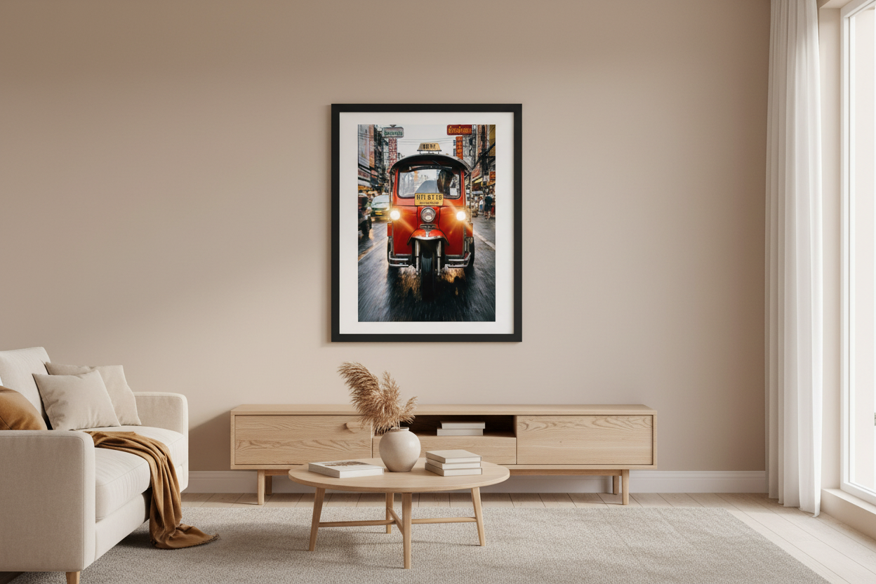 Tuk Tuk in Bangkok – Living Room Mockup